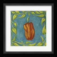 Peppers Orange Square Fine Art Print