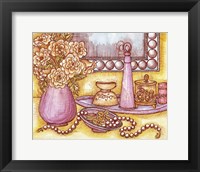 Shelf With Pearls Framed Print