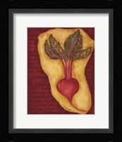 Veggies On Red L Betterave Framed Print