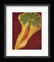 Veggies On Red L Carotte Framed Print