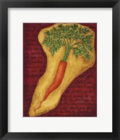 Veggies On Red L Carotte Framed Print