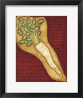 Veggies On Red L Daikon Framed Print