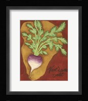 Veggies On Red L Navet Framed Print