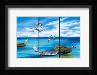Fishing Boats and Birds Fine Art Print