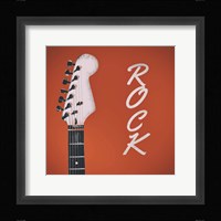 Guitar Head Illustration Red Rock Fine Art Print
