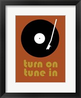 Tune on Turn In B Framed Print
