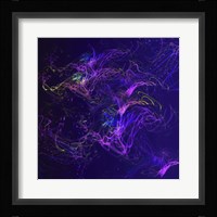Galaxies Magenta Lights on Purple Framed Print