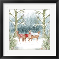 Christmas Deer Group Fine Art Print