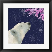 Polar Bear Pink Foliage Fine Art Print