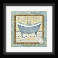 Turquoise Tub I Framed Print