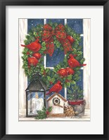 Pomegranate Christmas Wreath Fine Art Print