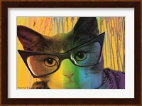 Cat in Glasses Fine Art Print