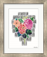 Watercolor Floral with Black Lines II Fine Art Print