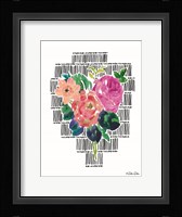 Watercolor Floral with Black Lines II Fine Art Print