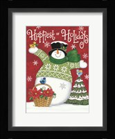 Happiest of Holidays Snowman Fine Art Print