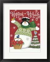 Happiest of Holidays Snowman Fine Art Print