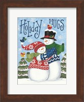 Holiday Hugs Snowmen Fine Art Print