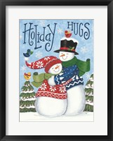 Holiday Hugs Snowmen Fine Art Print