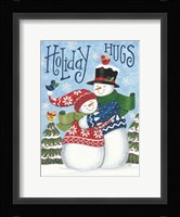 Holiday Hugs Snowmen Fine Art Print