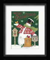 Merry Christmas Snowman Fine Art Print
