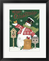 Merry Christmas Snowman Fine Art Print