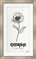 Anemone - the Flower of Sincerity Fine Art Print