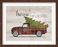 Home for Christmas Vintage Truck Fine Art Print