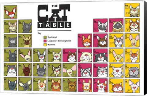 Framed Cat Table Print