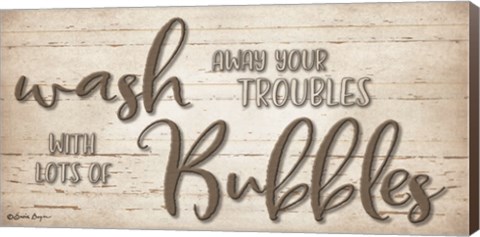 Framed Wash Your Troubles Print
