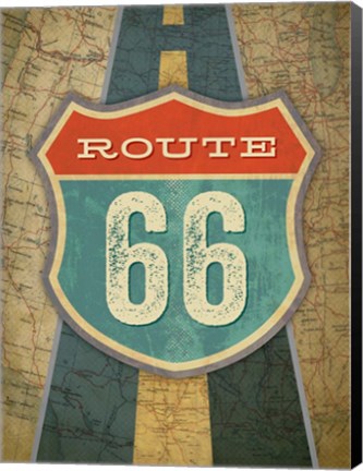 Framed Route 66 Print