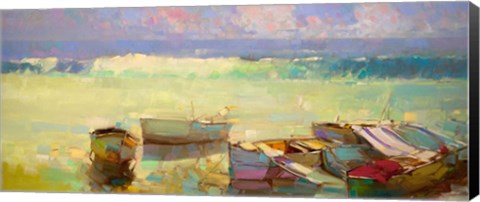 Framed Rowboats Print