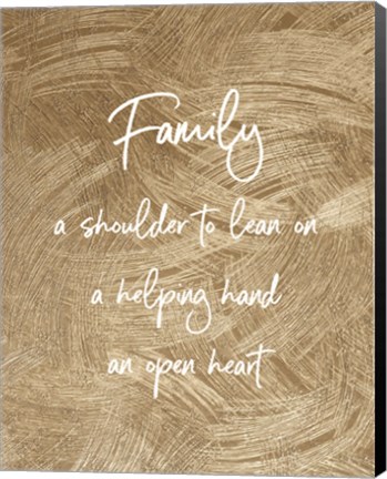 Framed Family A Shoulder to Lean On - Gold Print