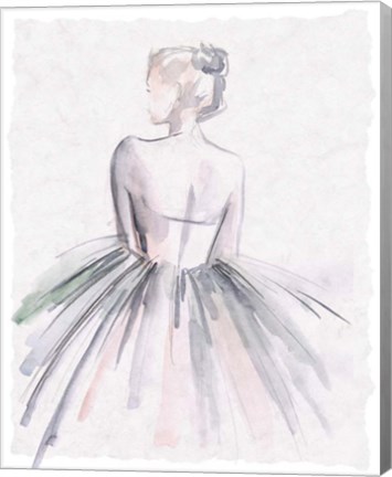 Framed Watercolor Ballerina I Print