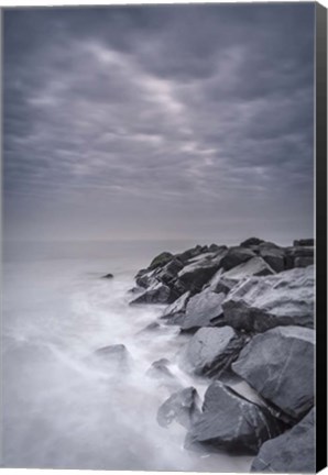 Framed Stormy Shoreline, Cape May National Seashore, NJ Print