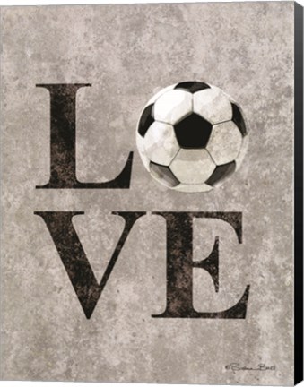 Framed LOVE Soccer Print