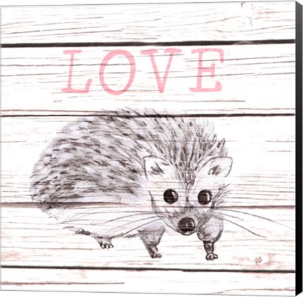 Framed Hedgehog Love Print