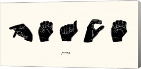 Framed Sign Language V Print