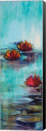 Framed Aqua Lotus II Print