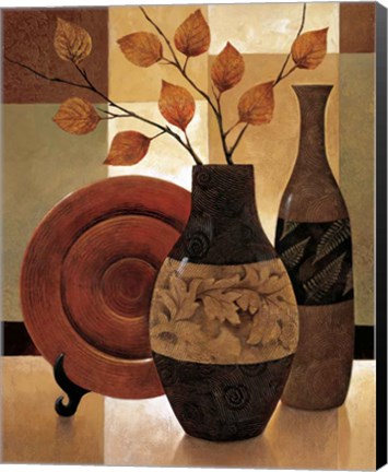 Framed Nature's Patchwork I Print