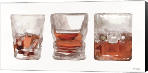 Framed Bourbon Glasses 1 Print