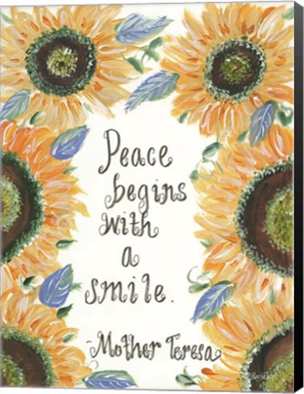 Framed Peace Mother Teresa Print