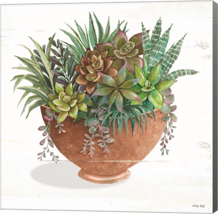 Framed Terracotta Succulents II Print