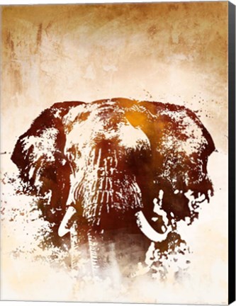 Framed Safari Elephant Print