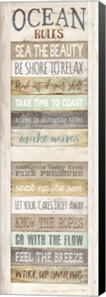 Framed Ocean Rules Print