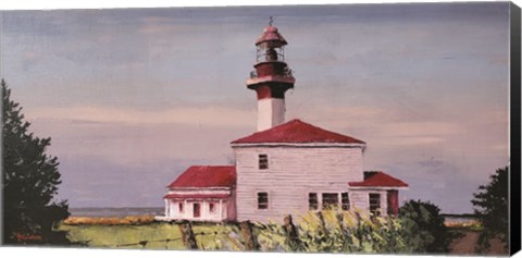 Framed Lighthouse Point landscape Print