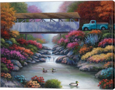 Framed Spring Covered Bridge Print