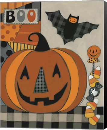 Framed Boo Jack O'lantern Print