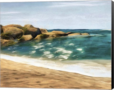 Framed Ocean Rocks II Print