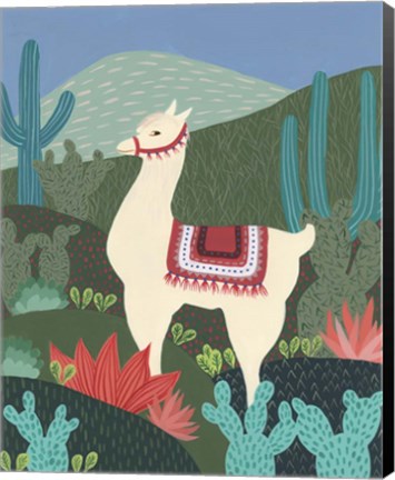 Framed Desert Llama II Print