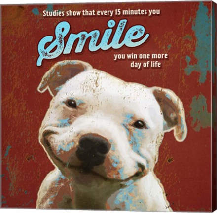 Framed Pet Sentiment I-Smile Print